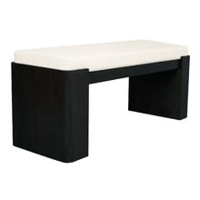 Lin Mindi Wood Ottoman Bench